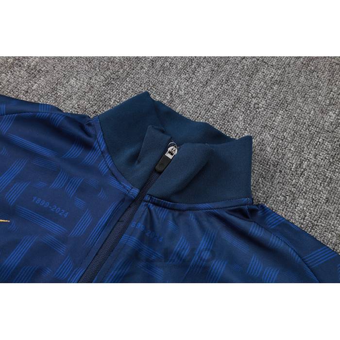 Tuta da Track di Giacca FC Barcellona Bambino 2024-2025 Blu Scuro